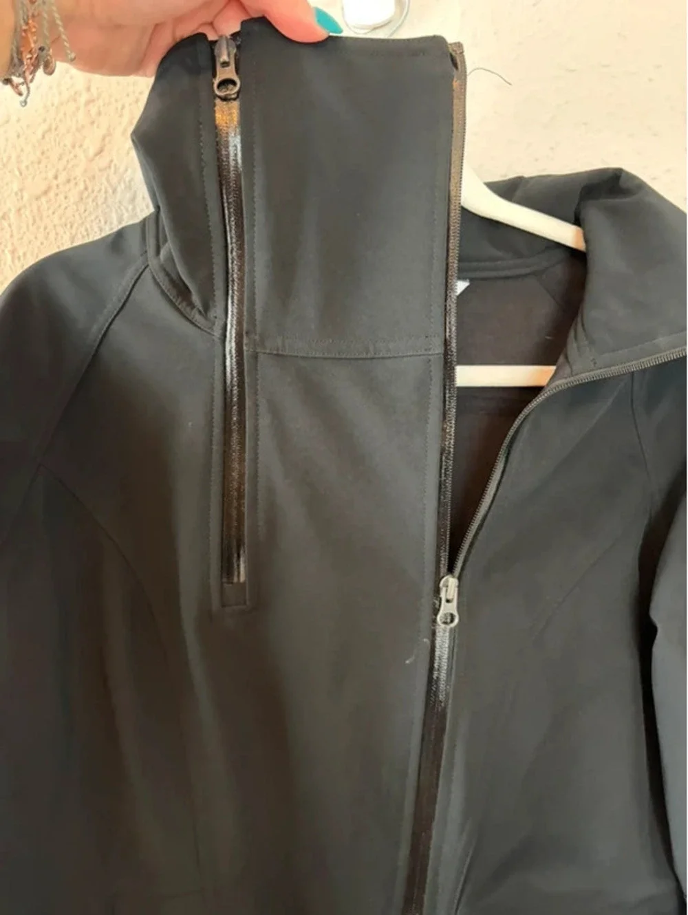 Columbia women's mid length black shell coat size L